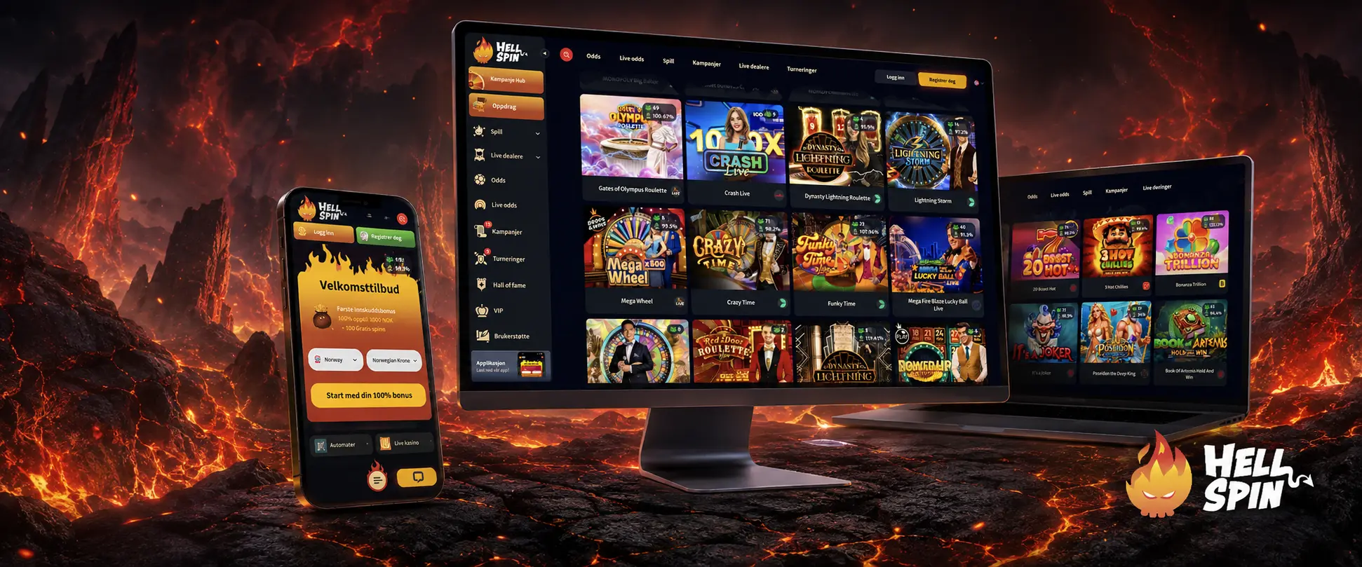 Slik fungerer oppdateringer av HellSpin-appen